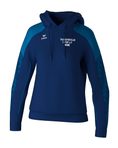 Kapuzensweat für Damen | Erima Evo Star | new navy/mykonos blue | Tauchsportclub Erfurt e.V.