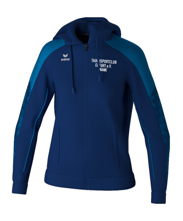 Trainingsjacke mit Kapuze Damen| Erima Evo Star | new navy/mykonos blue | Tauchsportclub Erfurt e.V.