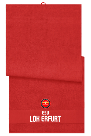 Badetuch | Strandtuch | rot | ESV Lokomotive Erfurt 1927 e.V.