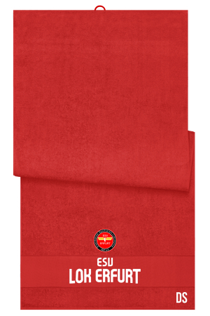 Badetuch | Strandtuch | rot | ESV Lokomotive Erfurt 1927 e.V.