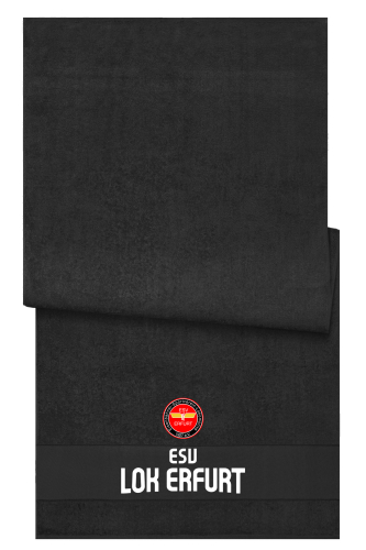 Badetuch | Strandtuch | schwarz | ESV Lokomotive Erfurt 1927 e.V.