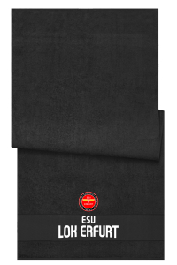Badetuch | Strandtuch | schwarz | ESV Lokomotive Erfurt 1927 e.V.