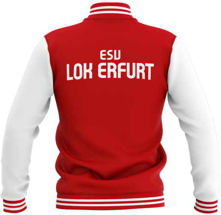 College Sweatjacke | Kinder/Herren | rot-weiß | ESV Lokomotive Erfurt 1927 e.V.