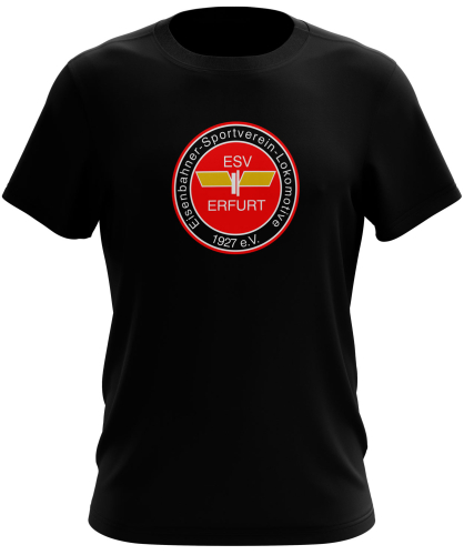 T-Shirt für Kinder/Herren | schwarz | Logo groß | ESV Lokomotive Erfurt 1927 e.V.