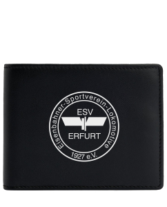 Ledergeldbörse schwarz quer | Logo groß | ESV Lokomotive Erfurt 1927 e.V.