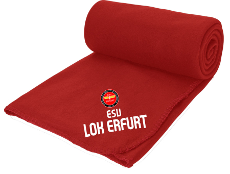 Aufwärmdecke Fleece | rot | ESV Lokomotive Erfurt 1927 e.V.