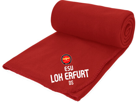 Aufwärmdecke Fleece | rot | ESV Lokomotive Erfurt 1927 e.V.