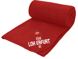 Aufwärmdecke Fleece | rot | ESV Lokomotive Erfurt 1927 e.V.