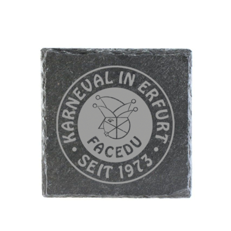 Untersetzer | Schiefer | Logo | KV Facedu e.V.