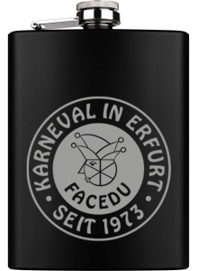 Flachmann | schwarz | Logo | KV Facedu e.V.