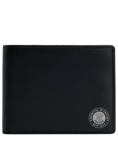 Ledergeldbörse schwarz quer | dezent | KV Facedu e.V.