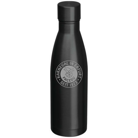 Edelstahlflasche | vakuumisoliert | matt schwarz | 500ml...