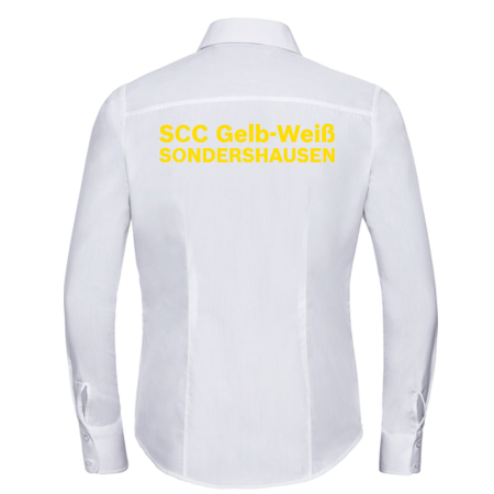 Bluse | langarm | Damen | weiss | SCC Gelb-Weiß...