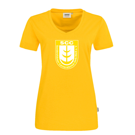 T-Shirt für Damen | Hakro V-Shirt Mikraliner | gelb,...