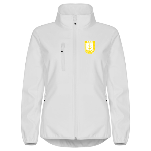 Softshelljacke für Damen | Clique Classic | weiß | SCC Gelb-Weiß Stockhausen e.V.