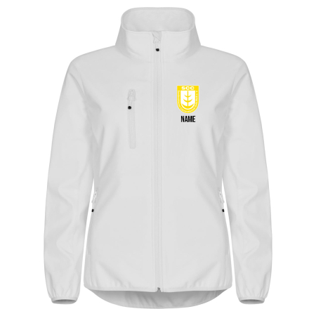Softshelljacke für Damen | Clique Classic | weiß | SCC Gelb-Weiß Stockhausen e.V.