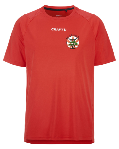 Trainingsshirt für Herren | CRAFT Rush SS 2.0 | rot | Satori-Karate-Do e.V.
