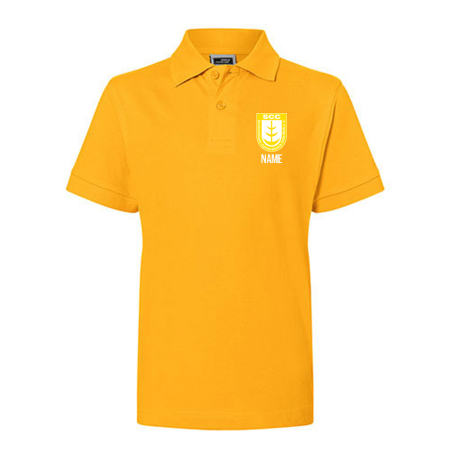 Poloshirt für Kinder | James&Nicholson | gelb | SCC Gelb-Weiß Stockhausen e.V.