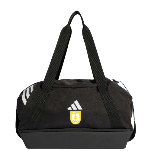 Sporttasche mit Bodenfach | adidas Tiro duffle bag | schwarz | SCC Gelb-Weiß Stockhausen e.V.