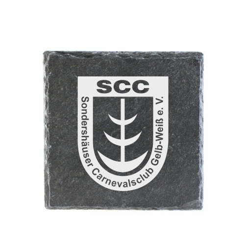 Untersetzer | Schiefer | Logo | SCC Gelb-Weiß Stockhausen e.V.