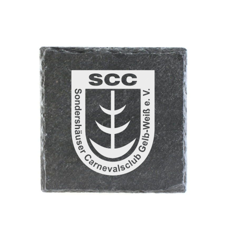Untersetzer | Schiefer | Logo | SCC Gelb-Weiß...