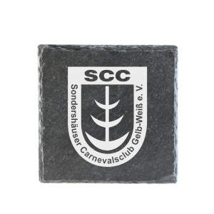 Untersetzer | Schiefer | Logo | SCC Gelb-Weiß Stockhausen e.V.