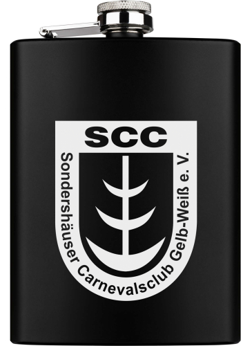 Flachmann | schwarz | Logo | SCC Gelb-Weiß Stockhausen e.V.