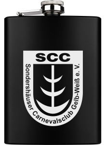 Flachmann | schwarz | Logo | SCC Gelb-Weiß Stockhausen e.V.