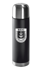 Isolierflasche | Edelstahl | matt | schwarz | 500ml | SCC Gelb-Weiß Stockhausen e.V.