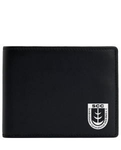 Ledergeldbörse schwarz quer | dezent | SCC Gelb-Weiß Stockhausen e.V.