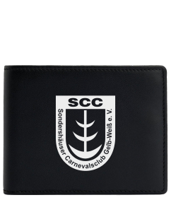 Ledergeldbörse schwarz quer | Logo groß | SCC Gelb-Weiß Stockhausen e.V.
