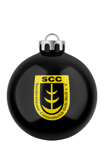 Weihnachtsbaumkugel | glanz schwarz | Logo | SCC Gelb-Weiß Stockhausen e.V.