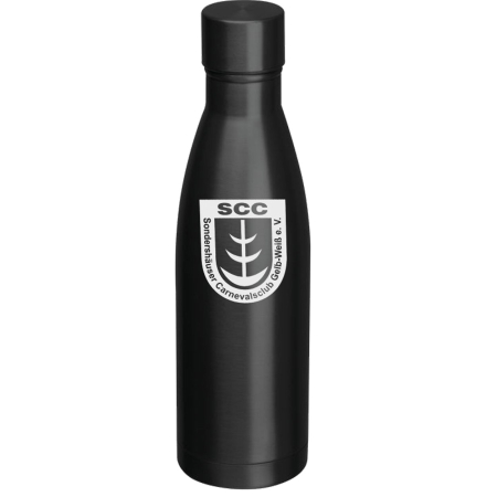 Edelstahlflasche | vakuumisoliert | matt schwarz | 500ml...