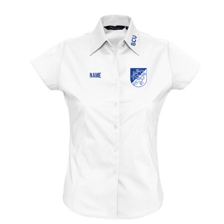 Bluse | kurzarm | Damen | weiß | Bebrarer Carnevalsverein Blau-Weiß Beberanien e.V.