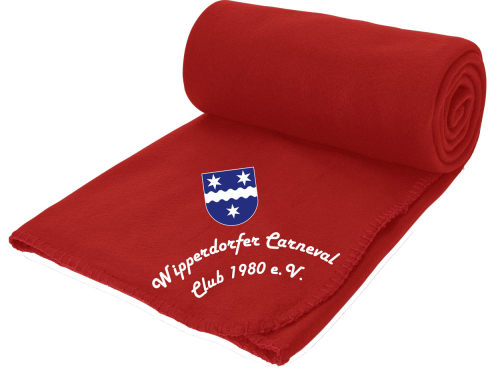 Aufwärmdecke Fleece | rot | Wipperdorfer Carnevalclub e.V.