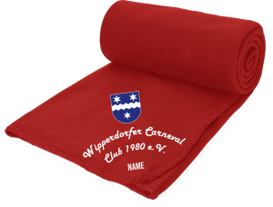 Aufwärmdecke Fleece | rot | Wipperdorfer Carnevalclub e.V.