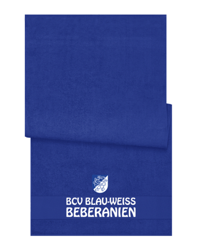 Handtuch | royal blau | Bebraer Carnevalsverein Blau-Weiß Beberanien e.V.
