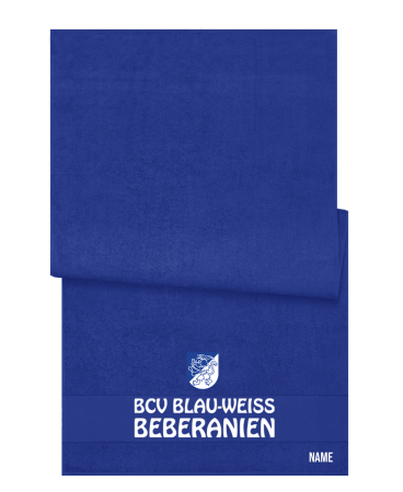 Handtuch | royal blau | Bebraer Carnevalsverein Blau-Weiß Beberanien e.V.