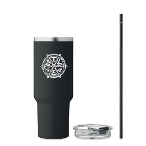 Trinkbecher mit Henkel | 1,2 L schwarz | Edelstahl | MTV 1860 Erfurt