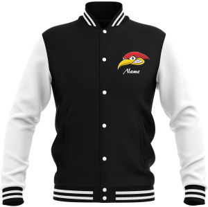 College Sweatjacke | Kinder/Herren | schwarz-weiß | Woodpeckers e.V.