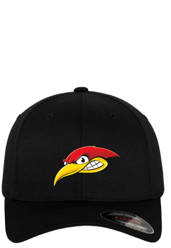 Basecap Wooly Combed | schwarz | Woodpeckers e.V.