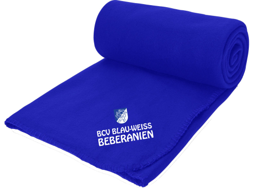 Aufwärmdecke Fleece | navy | Bebraer Carnevalsverein Blau-Weiß Beberanien e.V.