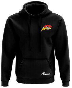 Hoodie Unisex/Kinder | Build your Brand | Logo denzent | schwarz | Woodpeckers e.V.