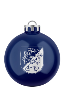 Weihnachtsbaumkugel | glanz blau | Logo | Bebraer Carnevalsverein Blau-Weiß Beberanien e.V.