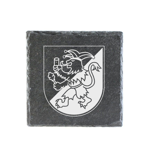 Untersetzer | Schiefer | Logo | Bebraer Carnevalsverein Blau-Weiß Beberanien e.V.