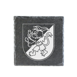 Untersetzer | Schiefer | Logo | Bebraer Carnevalsverein Blau-Weiß Beberanien e.V.