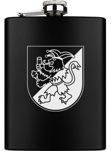 Flachmann | schwarz | Logo | Bebraer Carnevalsverein Blau-Weiß Beberanien e.V.