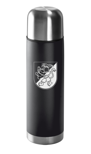 Isolierflasche | Edelstahl | matt | schwarz | 500ml | Bebraer Carnevalsverein Blau-Weiß Beberanien e.V.