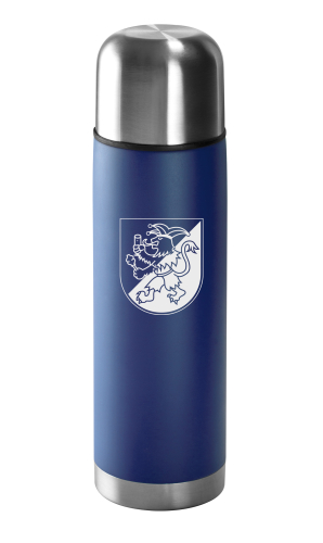 Isolierflasche | Edelstahl | matt | blau | 500ml | Bebraer Carnevalsverein Blau-Weiß Beberanien e.V.