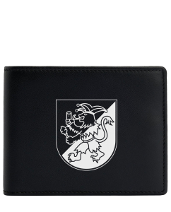 Ledergeldbörse schwarz quer | Logo groß | Bebraer Carnevalsverein Blau-Weiß Beberanien e.V.
